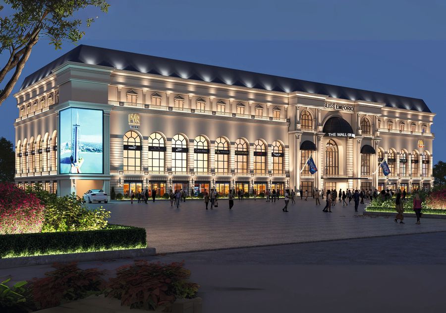 Bliss Emporio mall at night, artist's impression